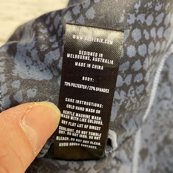 Anthropologie All Fenix Python Snakeskin Yoga Racerback Sports Bra - Picture 8 of 8